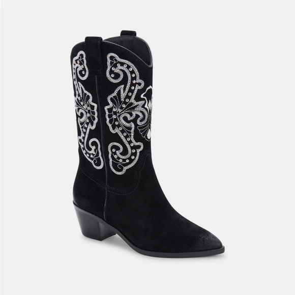 New DOLCE VITA Sula Studded Suede Boots - Picture 3 of 10